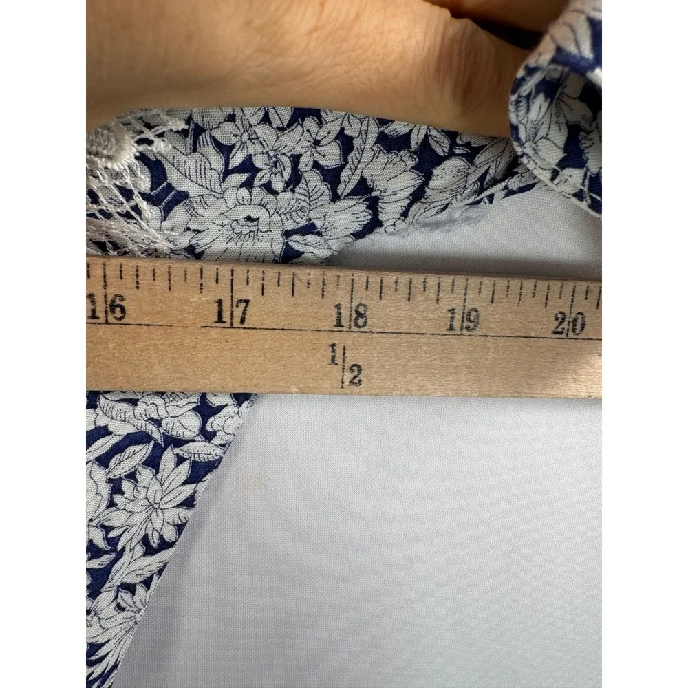 VTG All That Jazz Floral‎ Print Midi Dress Lace Collar prairie cottage core sz 5